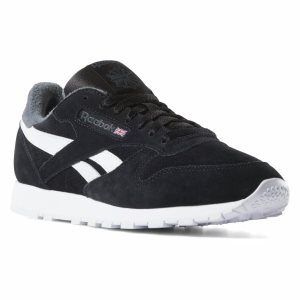 Adidasy Męskie Reebok Classic Leather Czarne/Szare PL 17JLXCD